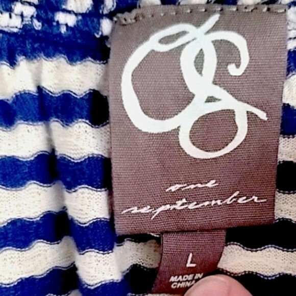 Odille by Anthropologie Women’s Top Large Stripe - Picture 6 of 8